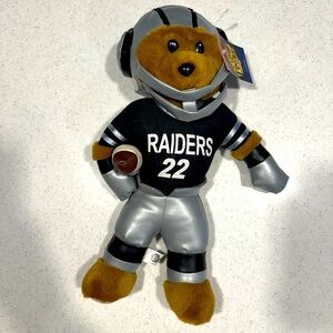Oakland Las Vegas Raiders NFL Football Plush Stuffed Toy Bear 2000.